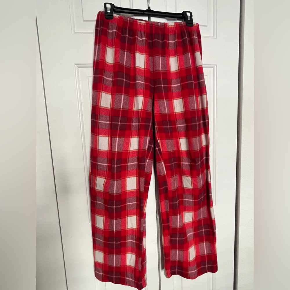 Cozy Red Plaid fleece women’s Pajama Pants